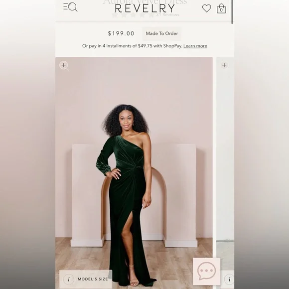 Revelry Green gown/dress